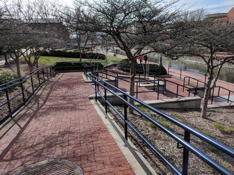 Carroll Creek Park in downtown Frederick, Maryland.