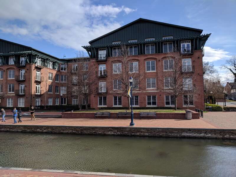 Carroll Creek Park in downtown Frederick, Maryland.