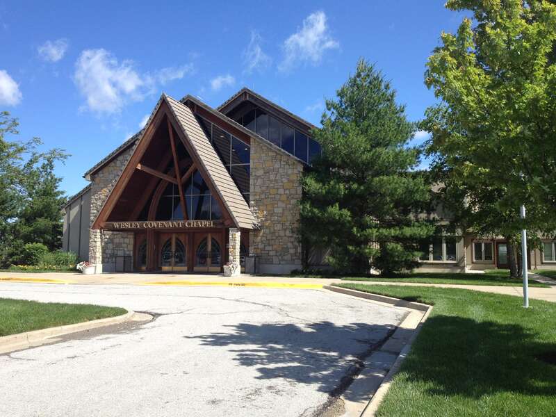 Wesley Covenant Chapel, Church of the Resurrection, Overland Park, Kansas.  View from south entrance.