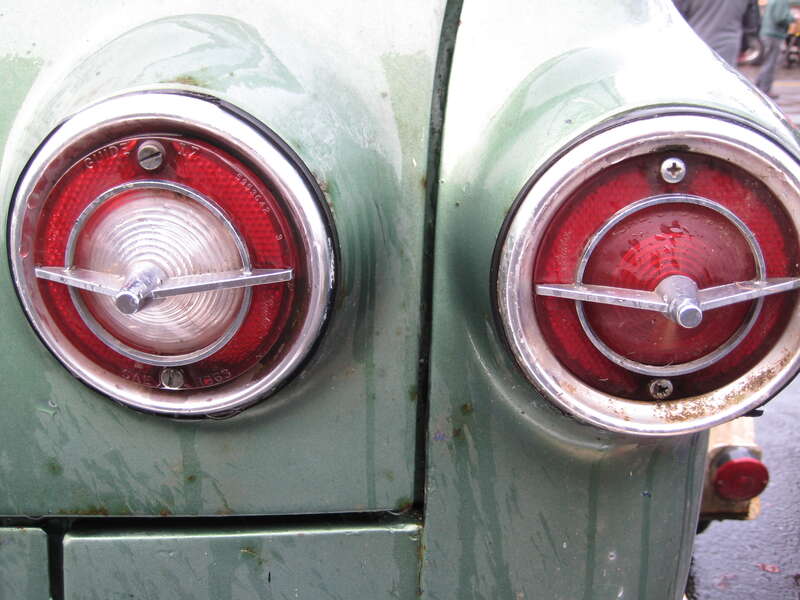 Among the cars for sale at the annual winter old car flea market held at the fairgrounds in Puyallup, Washington