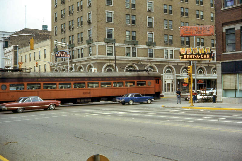 19680810 08 South Shore Line @ LaSalle &amp;amp; Michigan in South Bend