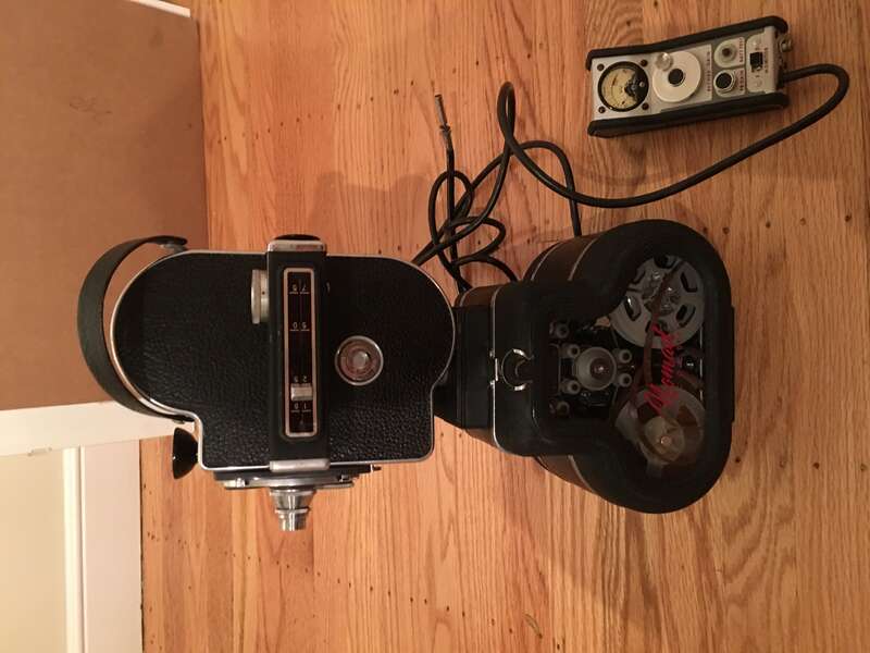 Magnsync Nomad recorder with Bolex 16 Camera