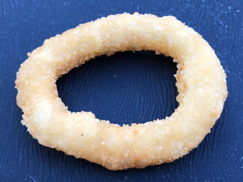 Onion ring at the White Castle on Piaget Avenue in Clifton, Passaic County, New Jersey