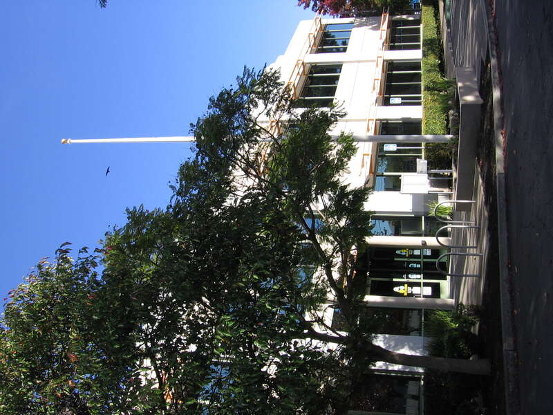 The Alameda Municipal Power headquarters at 2000 Grand Street (corner of Clement Avenue) in Alameda, California, USA.