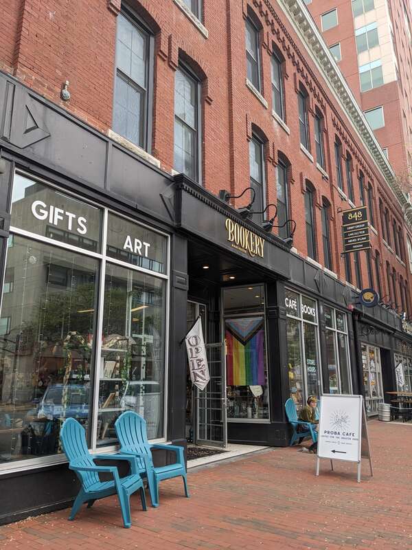 Bookery Manchester bookstore at 844 Elm Street in downtown Manchester, New Hampshire.