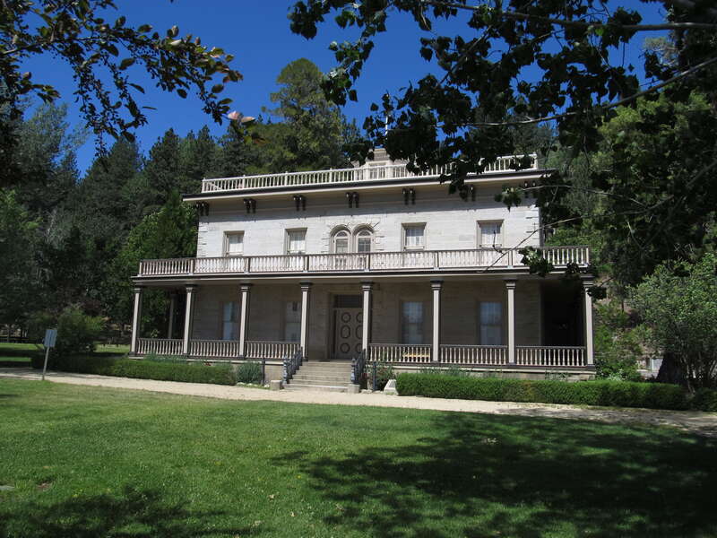 The Bowers Mansion, located between Reno and Carson City, Nevada, was built in 1863 by Lemuel &quot;Sandy&quot; Bowers and his wife, Eilley, and is a prime example of the homes built in Nevada by the new millionaires of the Comstock Lode mining boom.
The land