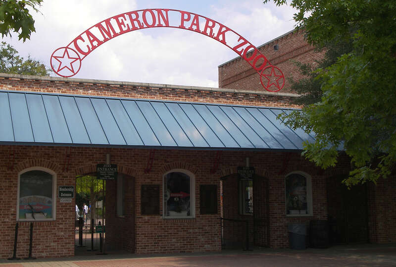 The entrance to Cameron Park Zoo in Waco, Texas, United States.