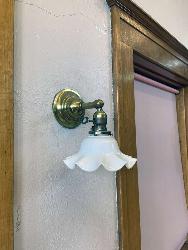 Auditorium light fixtureCharles Thompson Memorial Hall
1824 Marshall Ave, St Paul, MN
St Paul, Minnesota, USA.

Built in 1916, it was the first social club in the nation designed exclusively for the deaf.