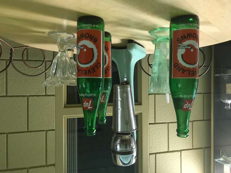 Vintage decor in the pharmacy wing of the Davis Street building.