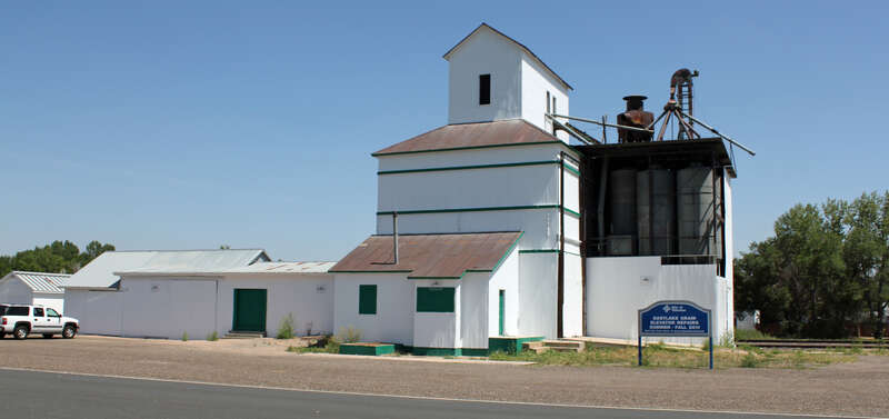 The Eastlake Farmers Co-Operative Elevator Company, located at 126th Avenue and Claude Court in Thornton, Colorado.