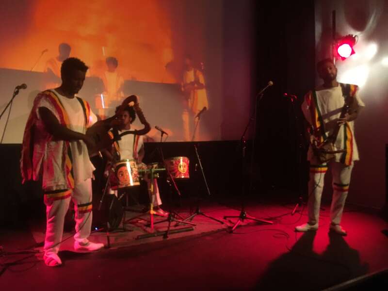 Fendika musicians at PhilaMOCA in 2018.