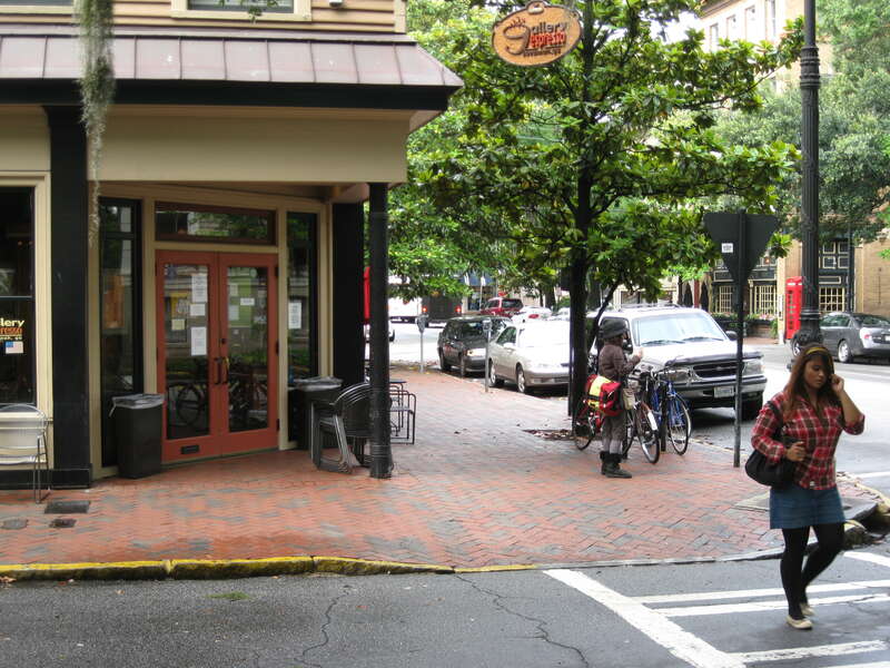 Savannah is a pretty artsy city and the cafe fits right in with plenty of local art work on the walls.
Wifi is free and fast with no logins or pages to jump through.