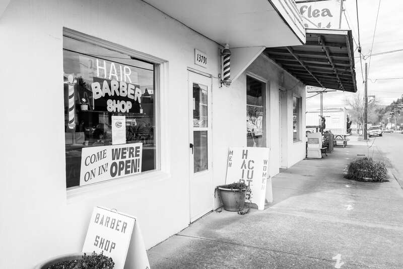 The Hack and Whack Barber Shop in Banks, Oregon