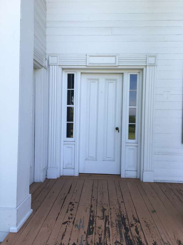 A greek revival house in Heritage Hill State Historical Park in Green Bay, WI.