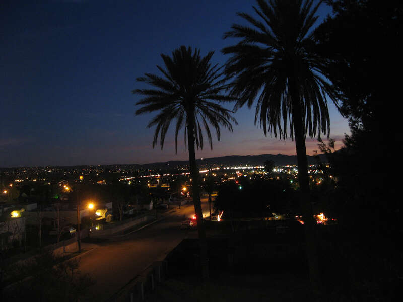 Highlands Sunset with Palm Trees