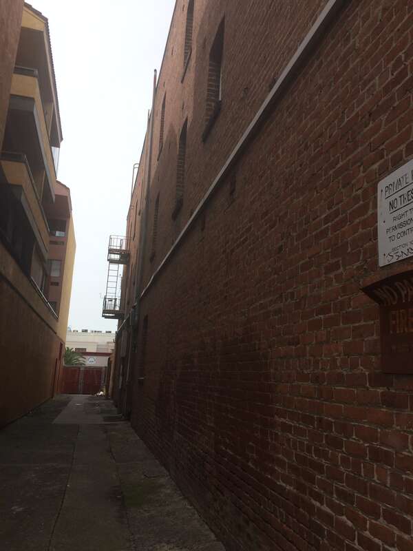 Alleyway behind the Hotel Sequoia Alleyway in Redwood City, California