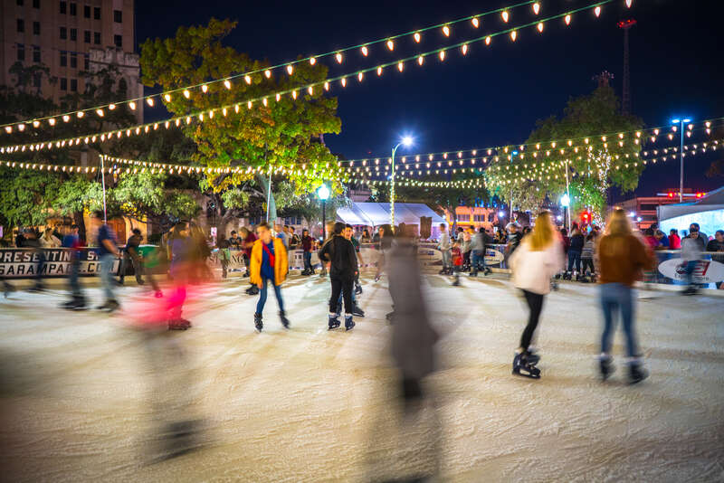 Ice Skating in Travis Park