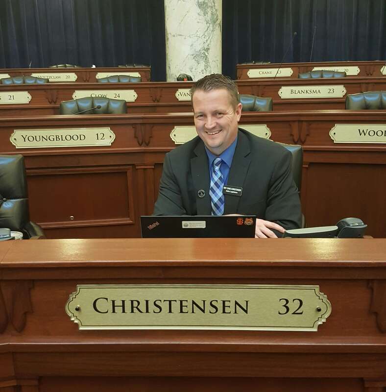 Chad Christensen on House floor.