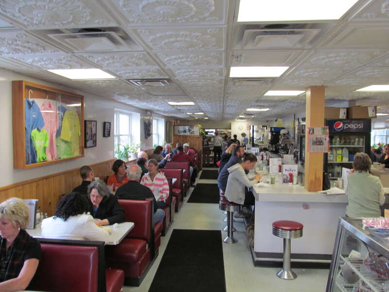 Inside Becky's Diner, Portland Maine