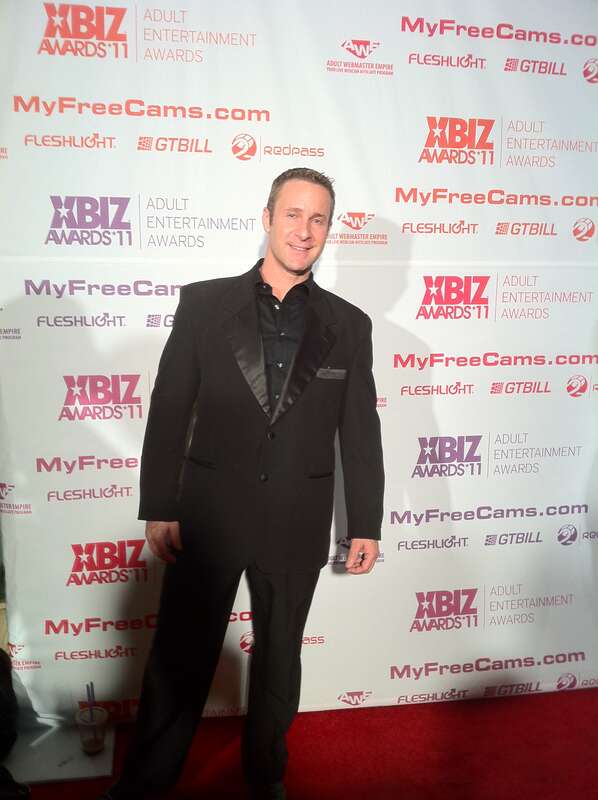 Jack Lawrece on the red carpet of XBiz Awards 2011