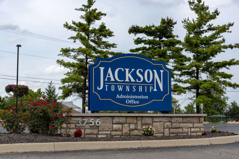 Jackson Township administrative offices sign.