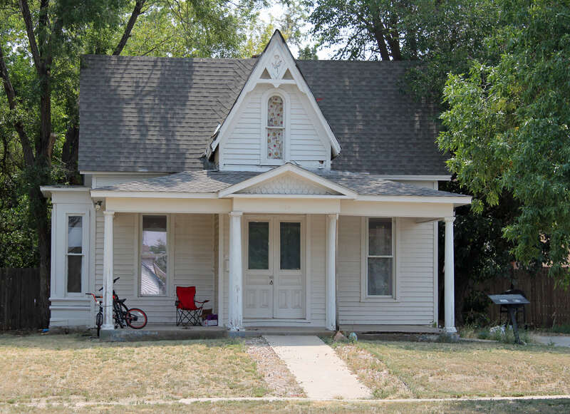 The Joseph A. Woodbury House, located at 1124 7th Street in Greeley, Colorado. The house is listed on the National Register of Historic Places.