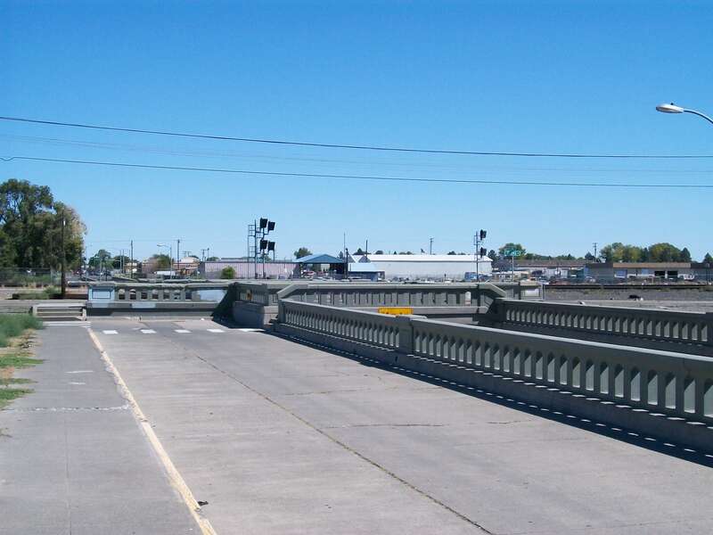A railroad underpass in Pasco, Washington.