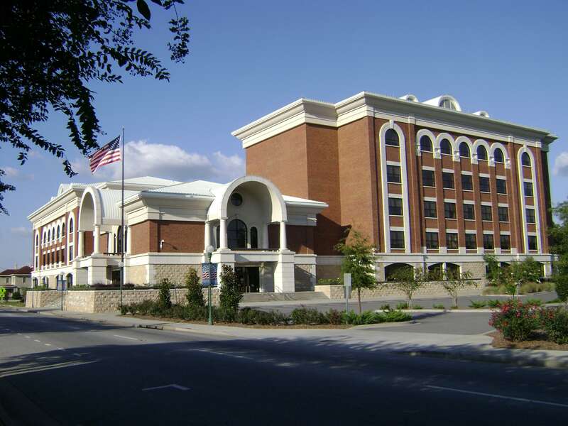 Lowndes County Judicial and Administrative Complex from southeast, 327 North Ashley Street, Valdosta, Lowndes County, Georgia