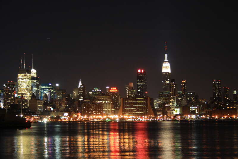 Manhattan night skyline