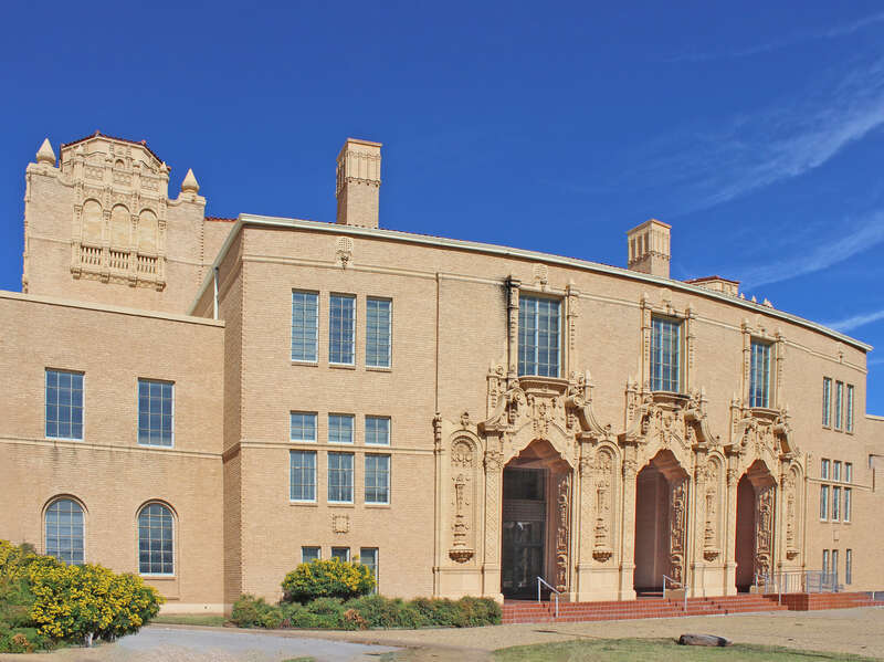 Memorial Auditorium, built in 1927. Now serves as Wichita Falls City Hall. Located at 1300 7th Street, downtown Wichita Falls, Texas.