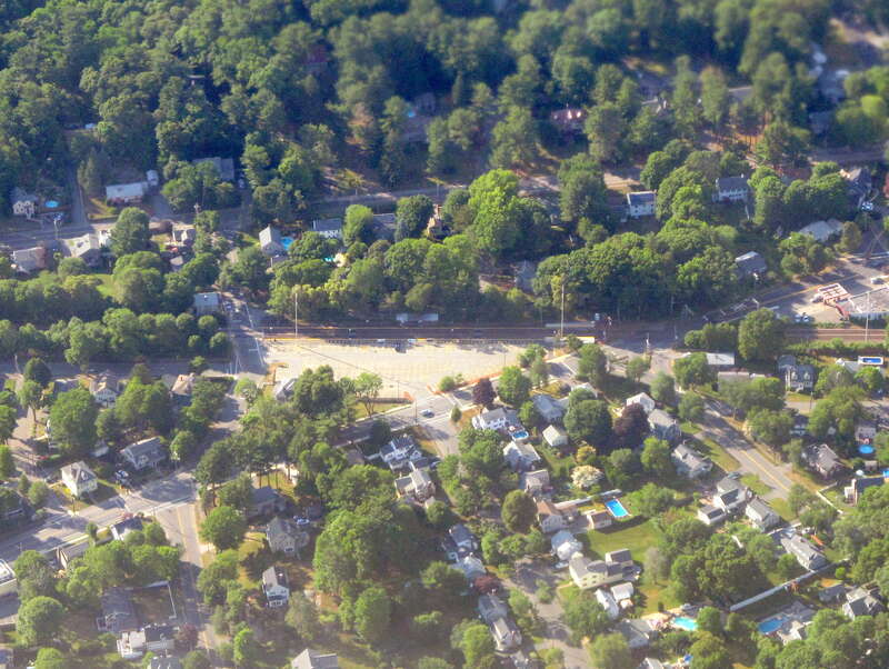 Aerial view of Montserrat station in July 2016