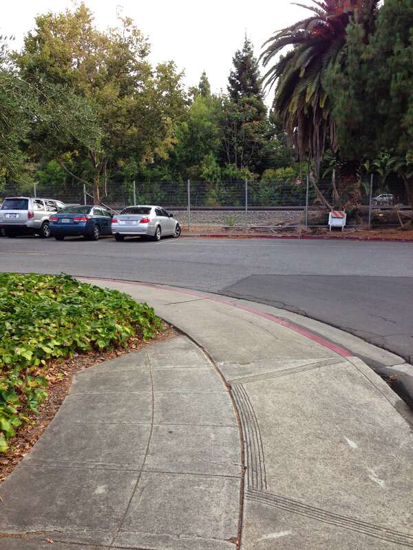 Streets and buildings in Mountain View, California