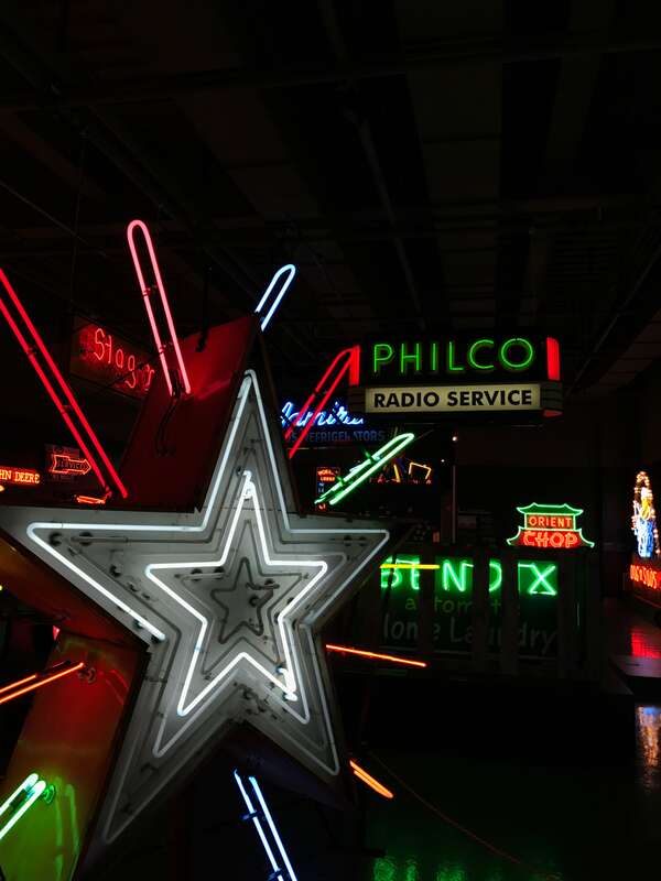 A neon exhibit at the Neville Public Museum in Green Bay, WI.