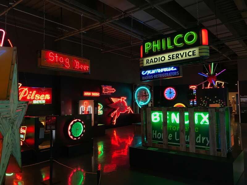 A neon exhibit at the Neville Public Museum in Green Bay, WI.