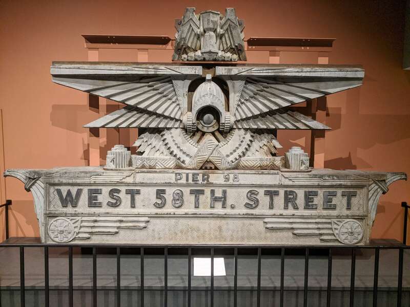 West SIde Highway cartouche in the New York State Museum