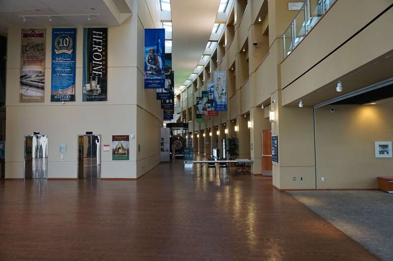 The interior of the Oklahoma History Center in Oklahoma City, Oklahoma (United States).
