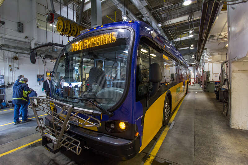 Proterra Catalyst inside Bellevue Base
