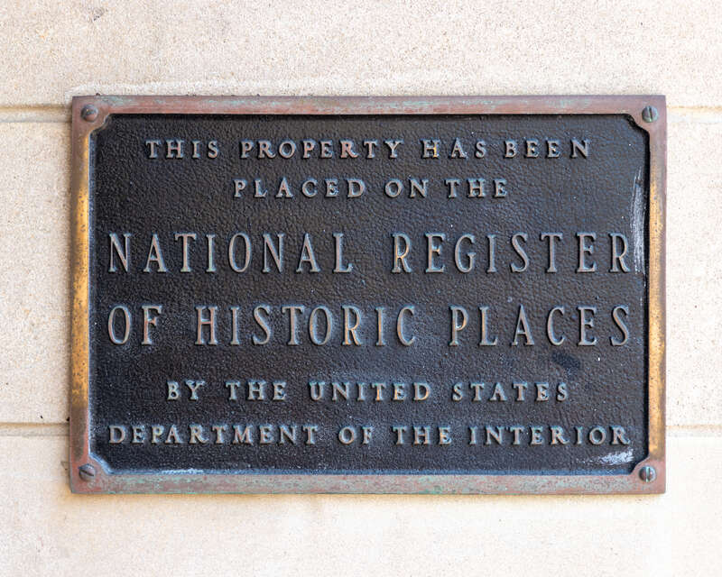 The Public Service Building in Libertyville (1928). It was designed by Hermann V. von Holst, best known for leading Frank Lloyd Wright's architectural practice while Wright was overseas with Mamah Cheney. It was built for Sameul Insull, who moved to