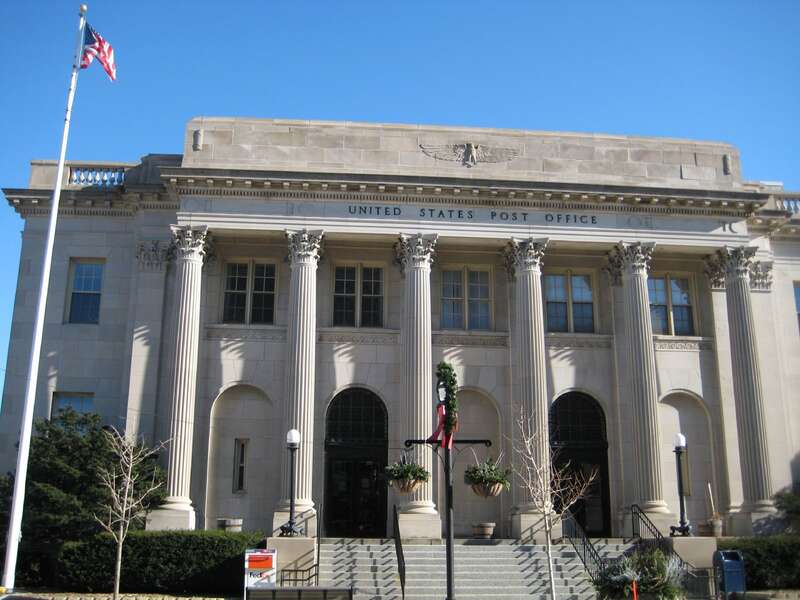 The post office in Racine, Wisconsin, listed on the National Register of Historic Places as the US Post Office-Racine Main.