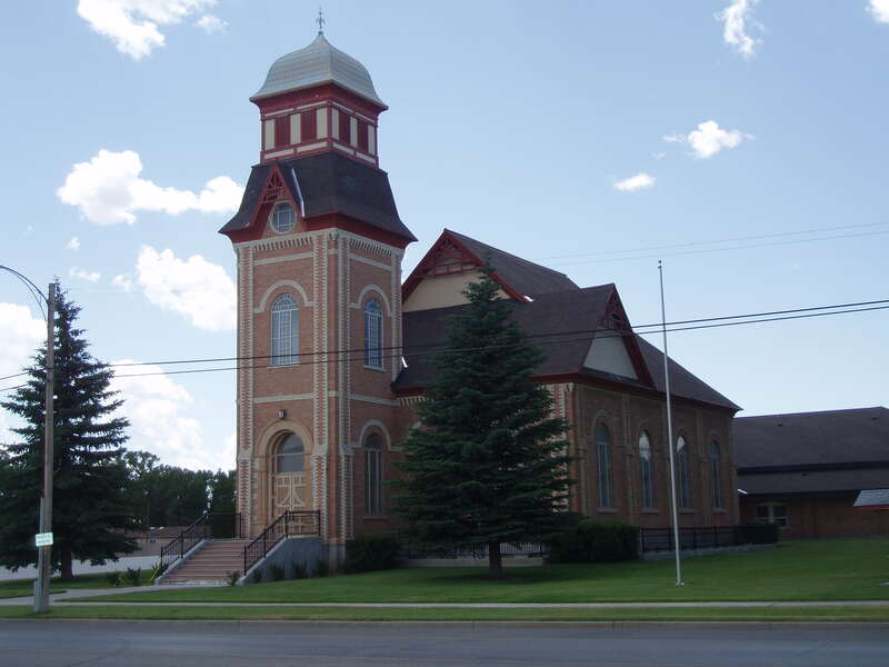 The Randolph Tabernacle, a historic building in Randolph, Utah, United States.