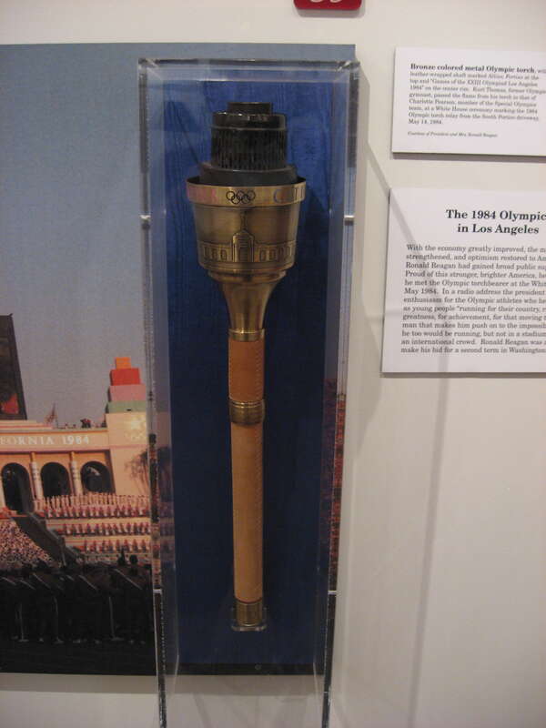 The torch from the 1984 Summer Olympics in Los Angeles