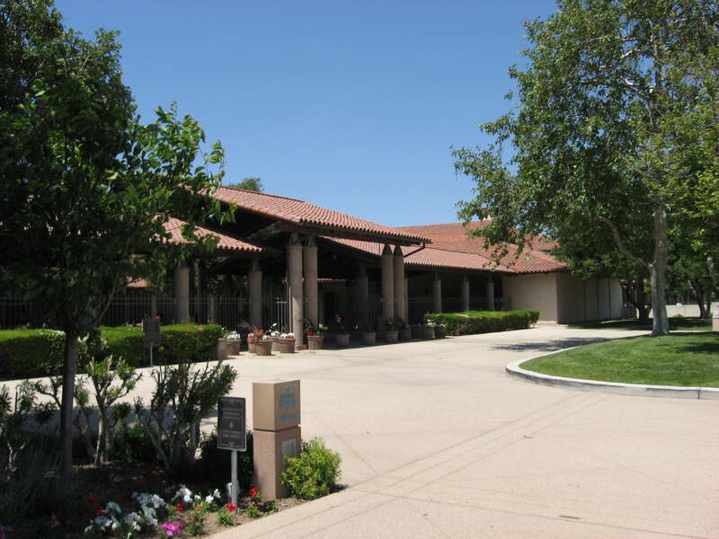 The main entrance into the Ronald Reagan Presidential Library in Simi Valley, CA.