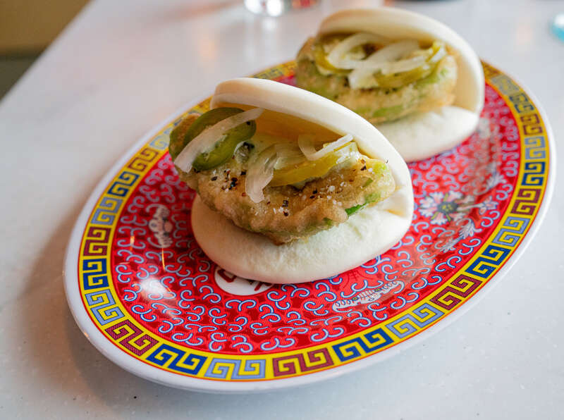 Fried Avocado Steamed Bun
Scallion Mayo / Pickled Jalapeño &amp;amp; Onion