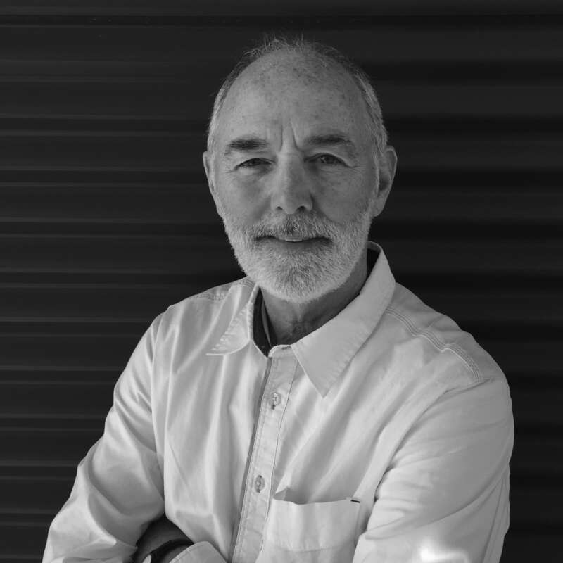 Photograph of Scott Simons an American architect taken in Portland, Maine in 2015.