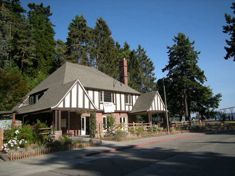 The recently restored Seward Park Inn, Seward Park, Seattle, Washington. The building has city landmark status.