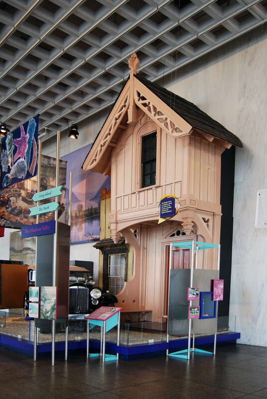 Facade of the cottage at Springside, originally located in Poughkeepsie, New York, United States, now residing in the New York State Museum in Albany