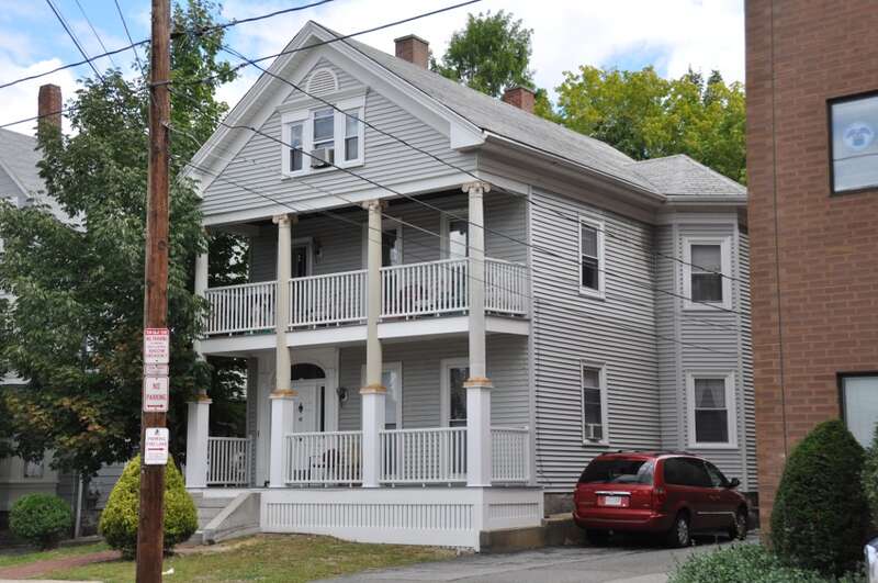 A photo of the historic Benjamin F. Clough House in Waltham, Massachusetts