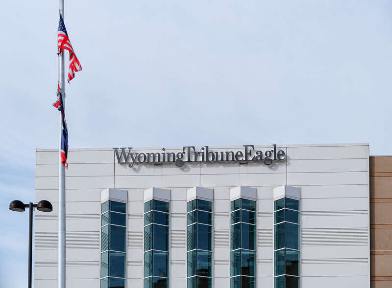 The Wyoming Tribune Eagle building at 702 West Lincolnway in Cheyenne, Wyoming.