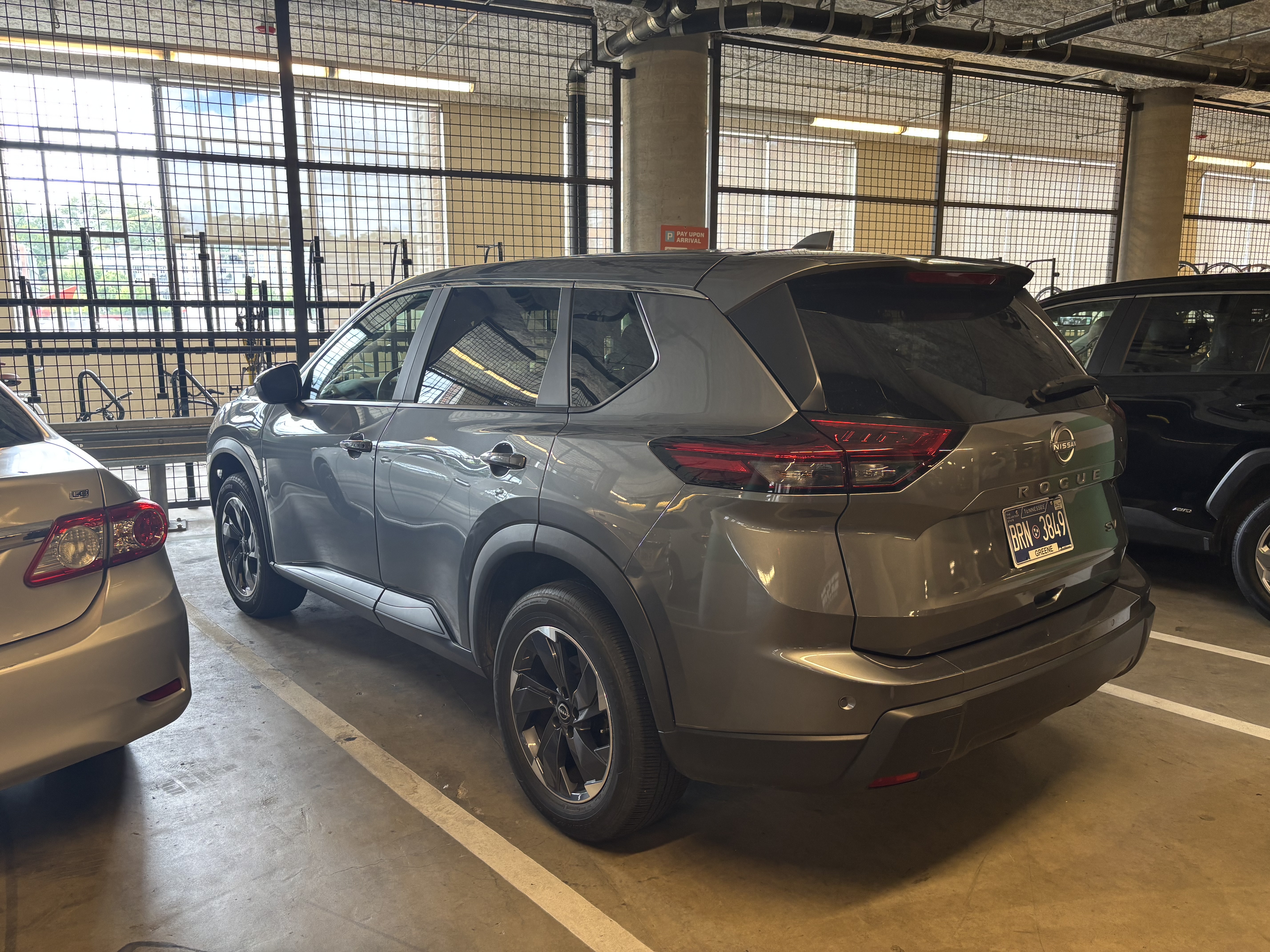 2024 Nissan Rogue SV photographed at the Ponce City Market in Atlanta, Georgia. This was our rental car, we flew here on October 3rd to see Marvelous 3 live at Center Stage Theater, and we left to fly back home on the 4th.