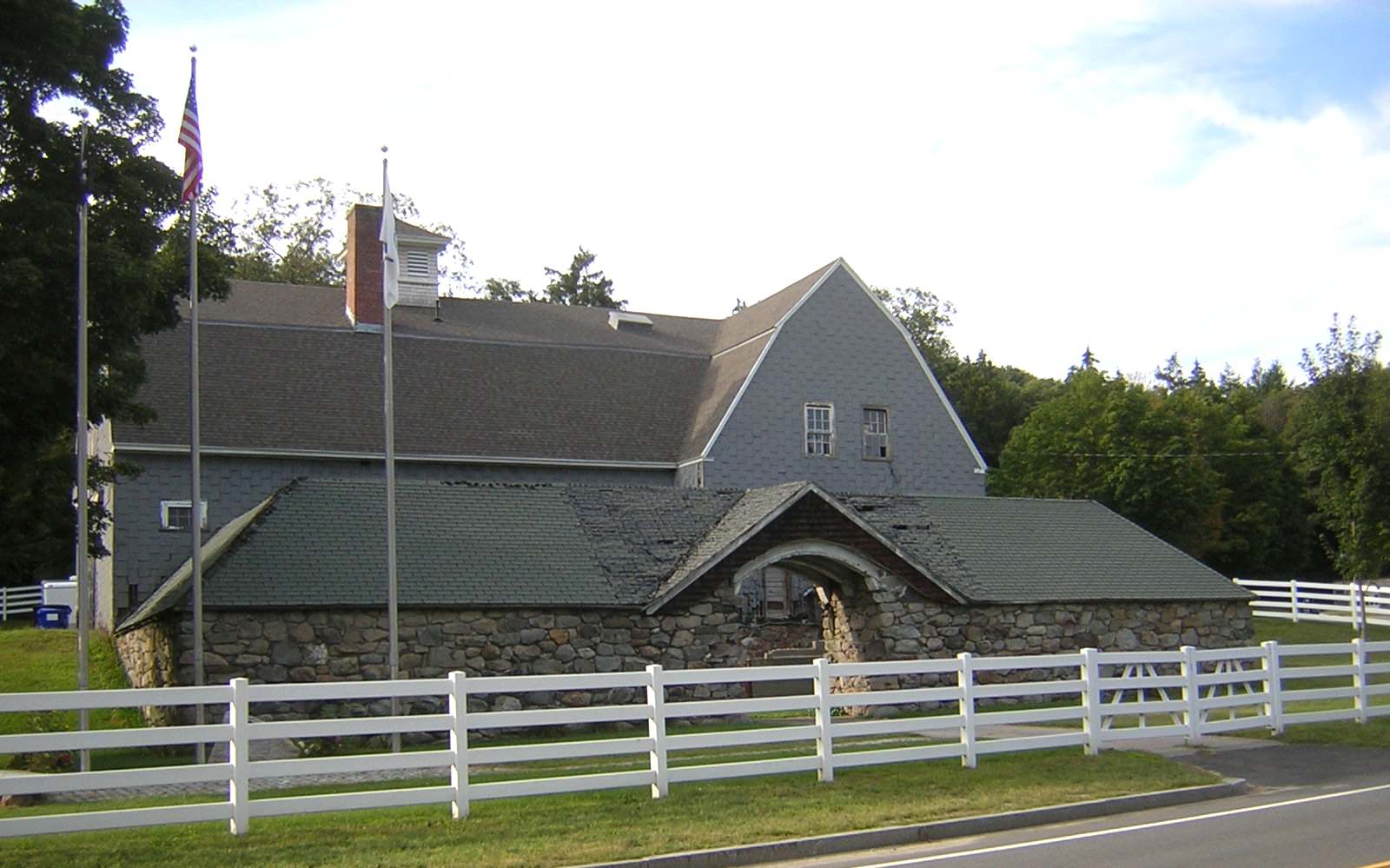 Metropolitan District Commission Stable, Milton, Massachusetts, USA, southeast side